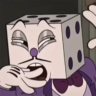 🤭 King Dice Cuphead Cuphead, King Dice, Cartoon, Würfel, Figur telegram sticker