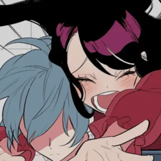 ☺ Umarmung, Zuneigung, Anime, Manga, Freundschaft, Cartoon, Süß whatsapp sticker