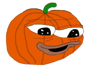 🎃 Pepe pepe, frog, pumpkin, halloween, meme telegram sticker