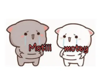 🥲 Motiii motey cute, animals, kawaii, crying, cartoon whatsapp sticker