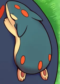 💤 Cyndaquil Pokemon 火球鼠, 宝可梦, 可爱, 动物, 火属性, 电子游戏, 卡通, 哺乳动物 telegram sticker