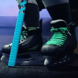 🤯 hockey skates, ice hockey, hockey stick, sports equipment, ice skating, hockey gear telegram sticker