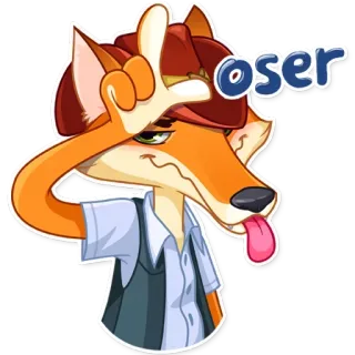 Cowboy Fox @stickerex telegram stickers