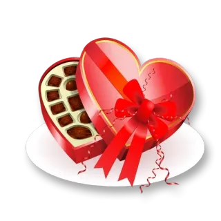 😢 coeur, chocolat, bonbon, sucré, saint-valentin, amour, cadeau telegram sticker
