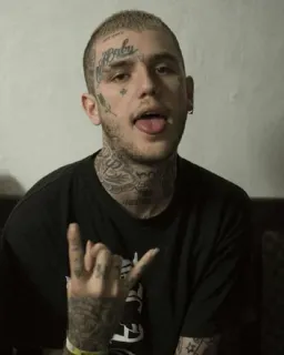 🐣 Lil Peep Baby Lil Peep, muzyk, tatuaż, portret, piosenkarz, raper telegram sticker