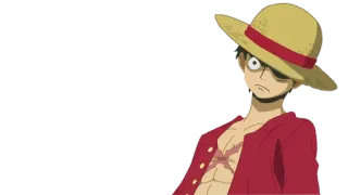 😒 Monkey D. Luffy One Piece 애니메이션, 만화, 해적, 밀짚모자, 루피, 원피스 telegram sticker