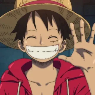 🏴‍☠️ Monkey D. Luffy One Piece anime, manga, One Piece, Monkey D. Luffy, straw hat, cartoon telegram sticker