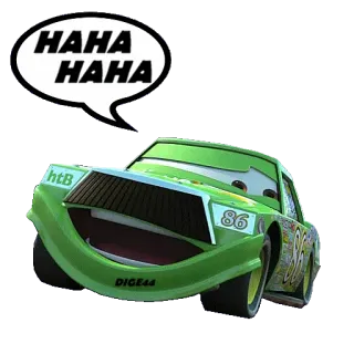 😂 HAHA HAHA cars, laughter, animated, vehicle, green telegram sticker