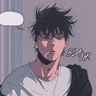 🌅 BLANK anime, exhausted, tired, character, blank, speech bubble telegram sticker