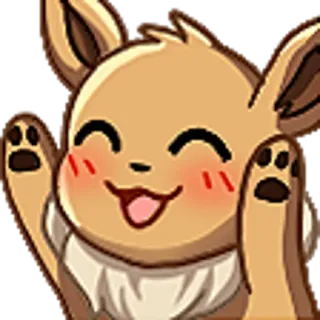🤗 Eevee pokemon, anime, lindo, eevee, dibujos animados, pegatina telegram sticker