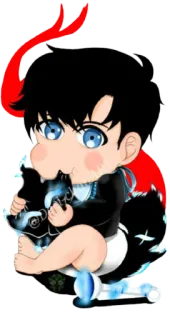 😋 anime, cute, baby, chibi, fox telegram sticker