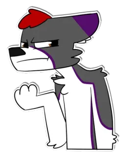 😠 perro, dibujo animado, gesto, animal, meme telegram sticker