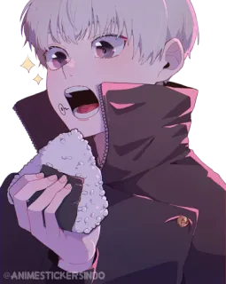 🍣 @ANIME STICKERS INDO Anime, Mangá, Onigiri, Kawaii, Comida Japonesa, Bolinho de Arroz, Personagem de desenho animado telegram sticker