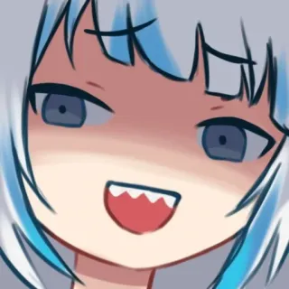 😈 Gawr Gura Anime, Tiburón, Lindo, Vtuber, Gawr Gura whatsapp sticker