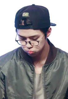 😌 kpop, asian, glasses, male, man, celebrity, singer, idol telegram sticker