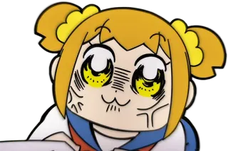 😡 Anime, Manga, Pop Team Epic, Meme, Lustiges Gesicht, Cartoon, Reaktion telegram sticker