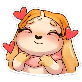☺️ Desenho animado, Fofo, Coração, Amor, Chibi whatsapp sticker
