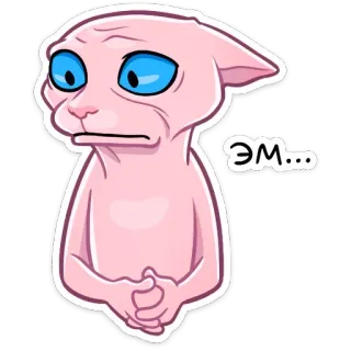 🤨 ЭМ... Katze, Sphynx, lustig, süß, Meme, ungeschickt, Ausdruck telegram sticker