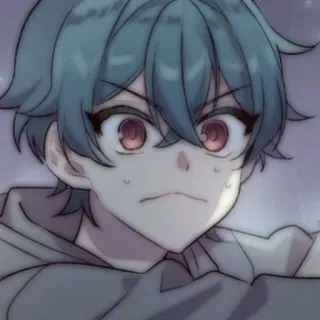 💬 Anime, Manga, Dibujos animados, Chico, Enojado, Preocupado telegram sticker