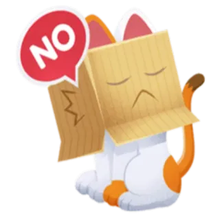😔 NO gato, não, proibido, animal, adesivo, cartão whatsapp sticker