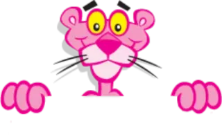 😉 Pink Panther Cartone animato, Rosa, Pantera, Animazione telegram sticker