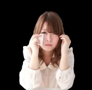 🤔 wanita, menangis, sedih, emosional, air mata, potret telegram sticker