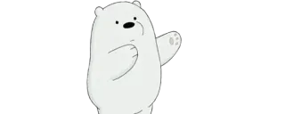 ✨ Ice Bear Ice Bear, dibujos animados, oso, ola, saludo telegram sticker
