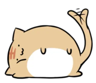 🛌 chat, mignon, animal, autocollant, beige, dessin animé whatsapp sticker
