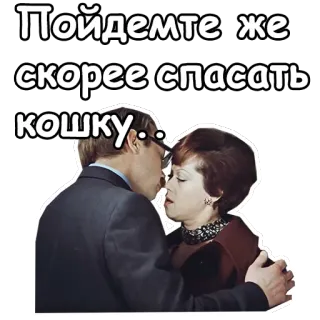 😘 Поидемте же скорее спасать кошку... telegram sticker
