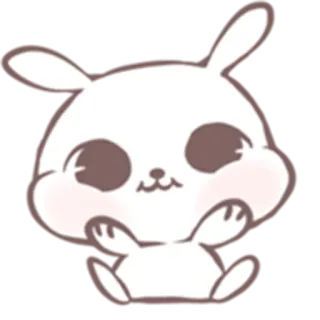 😊 うさぎ, 可愛い, 動物, ステッカー, 漫画, バニー telegram sticker