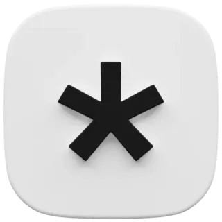 ✳️ asterisco, simbolo, nero, bianco, matematica, stella, astratto whatsapp sticker