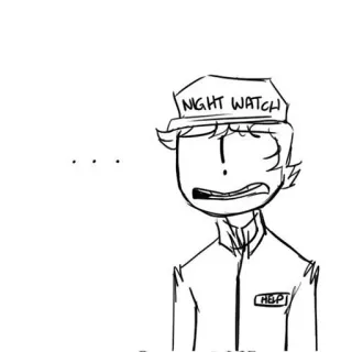 😕 NIGHT WATCH nachtwacht, veiligheid, bewaker, uniform telegram sticker