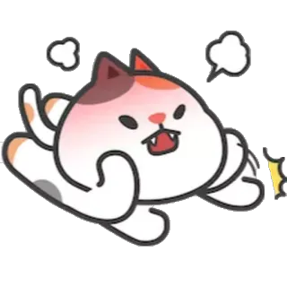 😠 cat, angry, cartoon, sticker, pet whatsapp sticker