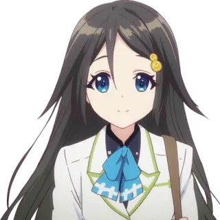 🙂 Anime, Ragazza, Uniforme scolastica, Sorridendo, Carina telegram sticker