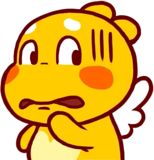😨 การ์ตูน, ตัวละคร, กังวล, วิตกกังวล, น่ารัก, สีเหลือง telegram sticker