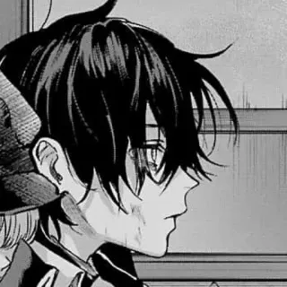 🕸 Anime, Manga, Porträt, Schwarzweiß, Cartoon, Zeichnung telegram sticker