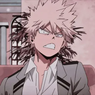 💥 Katsuki Bakugo My Hero Academia anime, manga, Katsuki Bakugo, My Hero Academia, character, angry, hero telegram sticker
