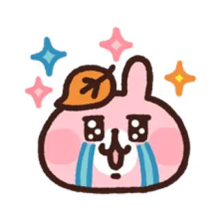 😭 Hase, weinend, kawaii, Glitzer, süß telegram sticker