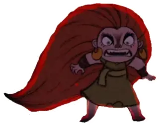 🔥 การ์ตูน, โกรธ, ผู้หญิง, ผมแดง telegram sticker