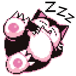 😌 ZZZZ 睡眠, 眠い, zzz, ピクセルアート, 夢 telegram sticker
