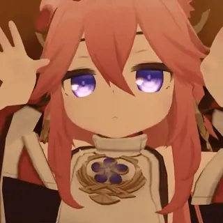 🐰 Yae Miko Genshin Impact 动漫, 游戏, 女孩, 八重神子, 原神 telegram sticker