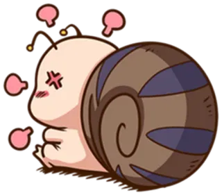 😔 siput, kartun, imut, hewan, sedih, marah whatsapp sticker
