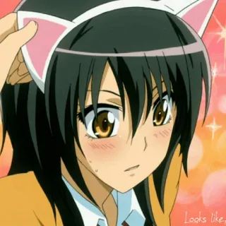 🎀 Ayuzawa Misaki Kaichou wa Maid-sama! Looks like Anime, Katzenohren, Maid, Shojo, Süß telegram sticker