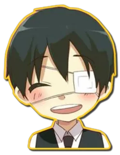 😄 Anime, Manga, Personaje, Sonriendo, Parche telegram sticker