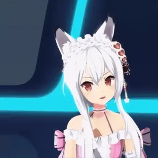 ❔ anime, schattig, kawaii, virtuele youtuber, vtuber telegram sticker