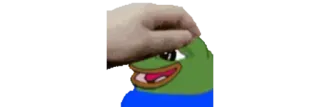 😆 Pepe the Frog meme, pepe, frog, petting, internet meme telegram sticker
