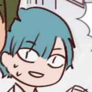 💌 Kreskówka, Anime, Manga, Wyraz, Uroczy, Pot, Zmartwiony, Zaniepokojony telegram sticker