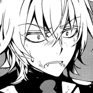 😲 Anime, Mangá, Personagem, Vampiro, Bravo, Expressão telegram sticker