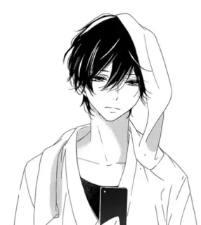 💔 Anime, Manga, Garçon, Serviette, Smartphone telegram sticker