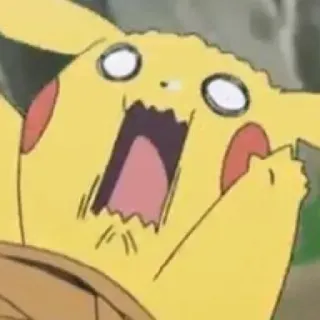 ⚡️ Pikachu Pokemon pokemon, pikachu, scioccato, anime, cartoni animati telegram sticker